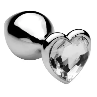 Toyz4Lovers - Butt Plug Heart. Wtyczka analna w kształcie serca ze srebrnym kryształkiem. 