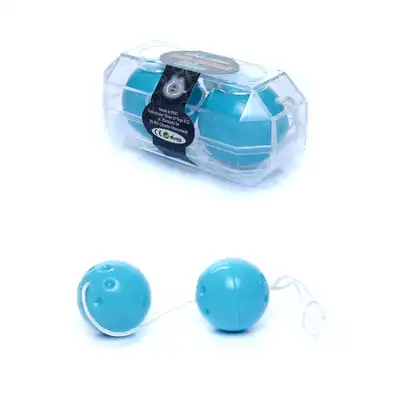 Bseries -Kulki Duo-Balls Blue. Dyskretne kulki gejszy, które drżą z każdym Twoim ruchem. Razem z nimi dostarczysz sobie ogrom przyjemności i zadbasz o zdrowie!