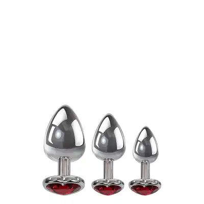 A&amp;E THREE HEARTS GEM ANAL PLUG SET