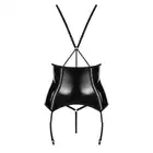 Obsessive - Stormea gorset i stringi L/XL. Ultraseksowny gorset w stylu wetlook! 