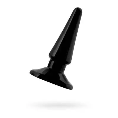 Black&amp;Red - Black Anal Plug. 10 cm długości, 3 cm szerokości. Lekka i elegancka czarna wtyczka analna. 