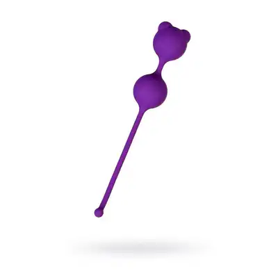 A-Toys - Pleasure Balls Purple. Hipoalergiczne fioletowe kulki gejszy wzmacniające mięśnie Kegla z unikalnym designem