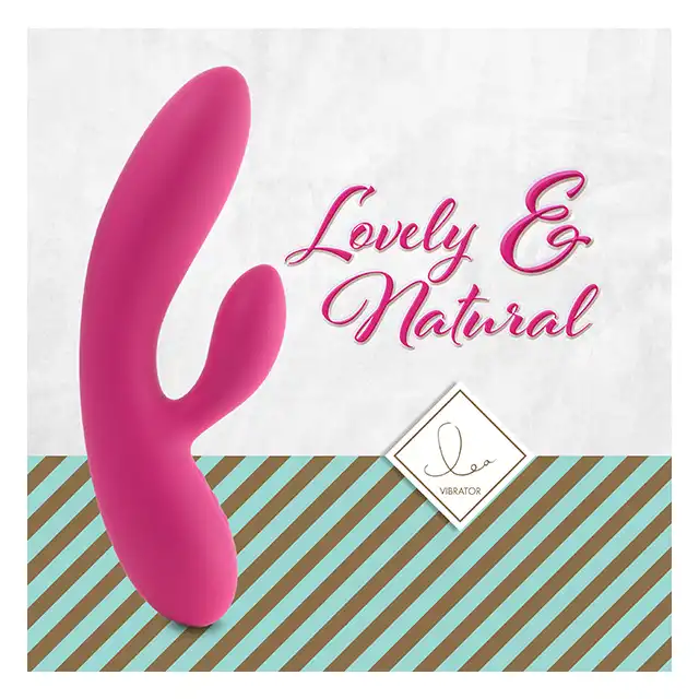 FeelzToys - Lea Rabbit Vibrator Pink. Cichy, przyjemny w dotyku wibrator z króliczkiem, wyprofilowany do stymulacji punktu G. 