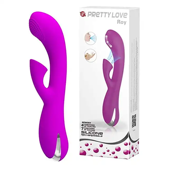 Pretty Love - Roy. Super wibrator do podwójnej stymulacji. Funkcja AirTech - aż 4 możliwości ssania i 7 trybów wibracji. 