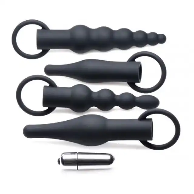 Toyz 4 Lovers - Rimming Anal Training Set. Zestaw wtyczek analnych wibrujących o różnych kształtach i rozmiarach!