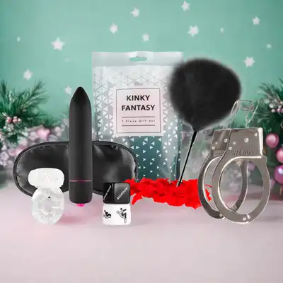 LoveBoxxx - Kinky Fantasy. Idealny zestaw na prezent. Wibrator, kajdanki, piórko, ring i wiele innych! 