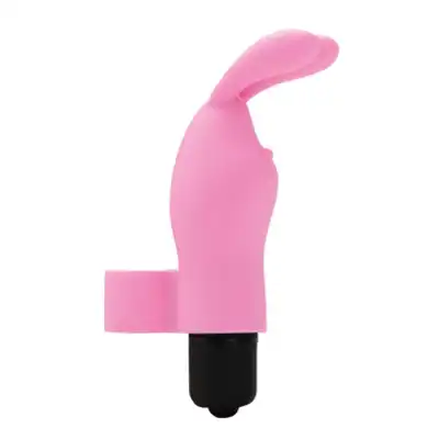 FeelzToys - Finger Vibrator Ring Pink. Słodki wibrujący króliczek na palec.  Najwyższej jakości zabawka w uroczym opakowaniu - torebce!
