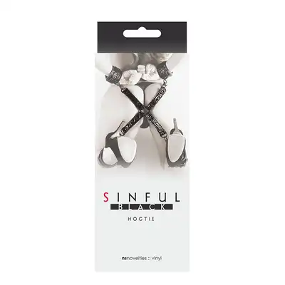 Wiązania-SINFUL BLACK HOGTIE