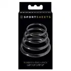 Sportsheets - Rubber O-Ring 4 pack. Ringi erekcyjne oraz O-ringi do uprzęży bondage w jednym. 