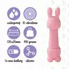 FeelzToys - Mister Bunny Massage Vibrator with 2 Caps. Pink. Silikonowy króliczek, 10 programów, 2 nakładki. Absolutnie wspaniały!