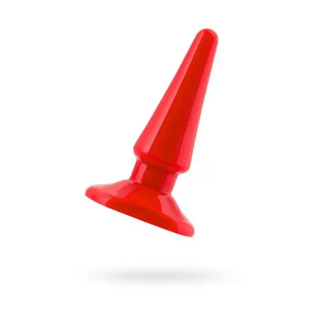 Black&amp;Red - Red Anal Plug. 10 cm długości, 3 cm szerokości. Lekka i elegancka wtyczka analna. 