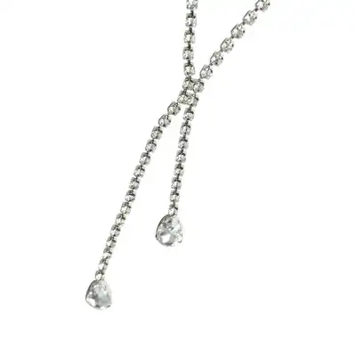 Sportsheets - Nipple Clamps w/ Teardrop Crystals. Kryształowe klamerki na sutki, 45 cm długości łańcuszka. 