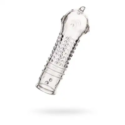 A-Toys - Penis Sleeve Dond. Transparentna nakładka na penisa z wypustkami stymulującymi 14,7 cm.
