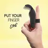 FeelzToys - Finger Vibrator Ring Black. Słodki wibrujący króliczek na palec.  Najwyższej jakości zabawka w uroczym opakowaniu - torebce!