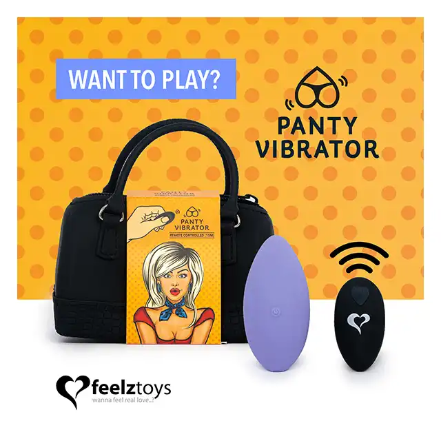 FeelzToys - Panty Vibe Remote Controlled Vibrator Purple. Wibrator do łechtaczki sterowany zdalnie. Najlepsza jakość, pomysłowe opakowanie w formie silikonowej torebeczki. 