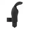 FeelzToys - Finger Vibrator Ring Black. Słodki wibrujący króliczek na palec.  Najwyższej jakości zabawka w uroczym opakowaniu - torebce!