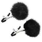 Sportsheets - Sincerely Fur Nipple Clips. Klamerki na sutki z czarnym futerkiem, nowość!