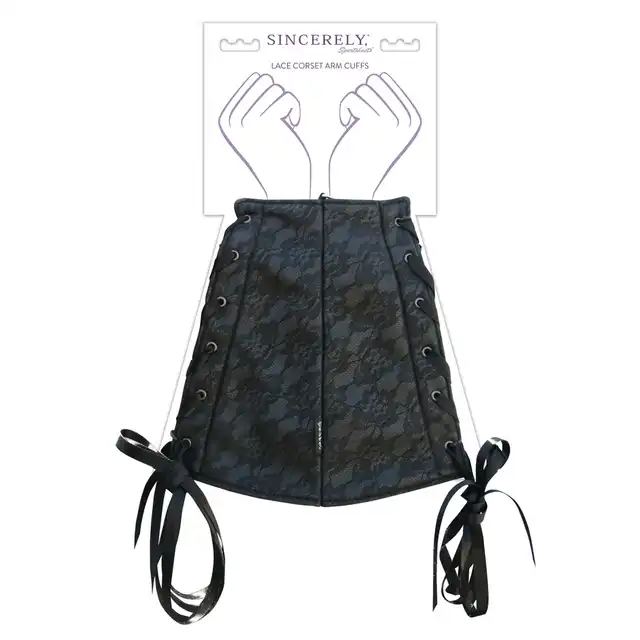 Sportsheets - Lace Corset Arm Cuffs.  Niezwykle gustowny, lekki, seksowny, bezpieczny. Gorset na ręce.