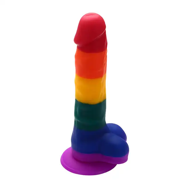 Dream Toys - Colorful Love Colorful Dildo. 21,5 cm długości, 4,3 cm szerokości. 