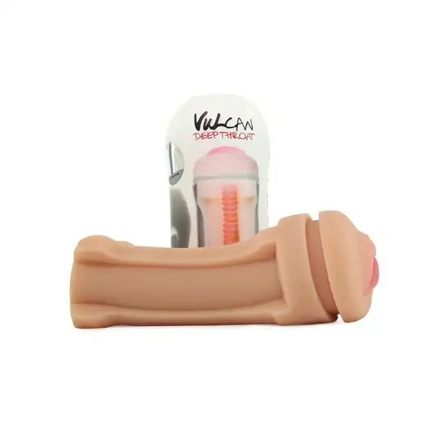 Vulcan. CyberSkin® Vulcan Deep Throat, Cream. Usta z cyberskóry imitujące seks oralny i głębokie gardło. Bestseller!