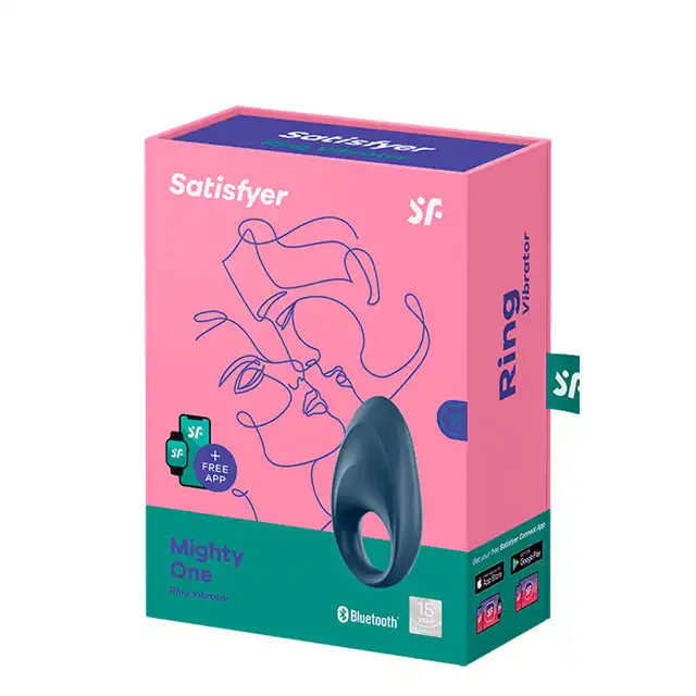 Satisfyer - Mighty One Ring. Super gładki ring erekcyjny sterowany aplikacją. Wodoodporny, silne wibracje i cichy silniczek. Sterowanie przez iOS i Android!