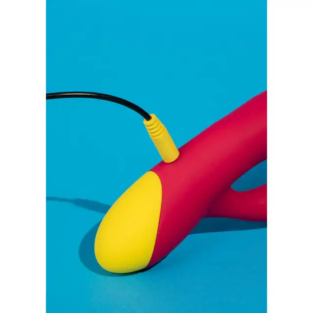 ROMP - Jazz. Wibrator z króliczkiem, klasyczny wzór - innowacyjny model. 4 tryby silnych wibracji, 6 prędkości,wodoodporność, aksamitny silikon. 