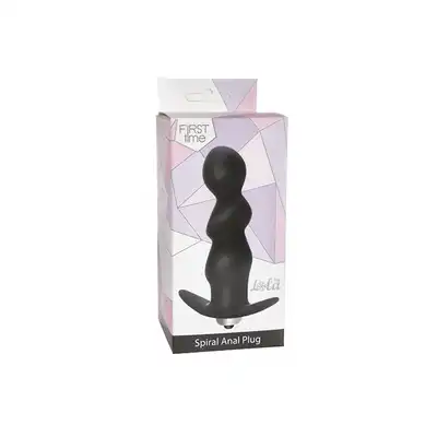 Plug/vibr-Anal Plug Spiral Anal Plug Black