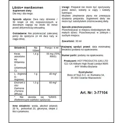 Supl.diety-Libido + (m+w) 30ml