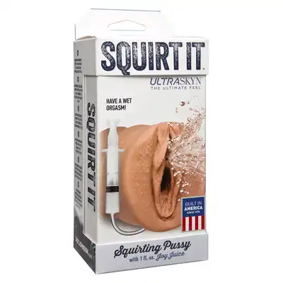 Masturbator-SQUIRTING PUSSY TAN STROKER FLESH