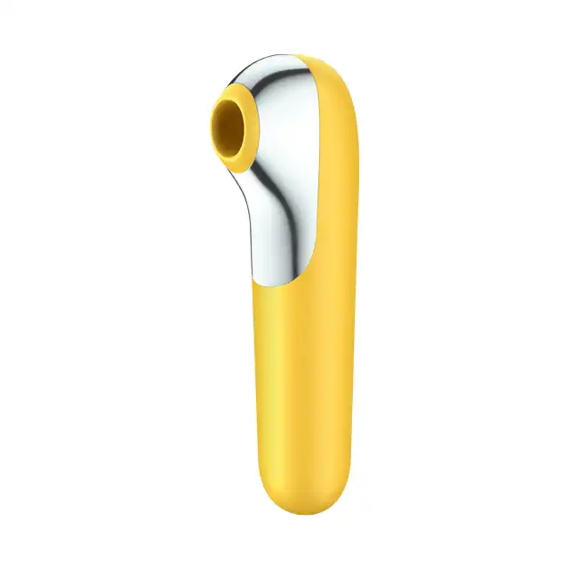 Satisfyer - Dual Love Air Pulse Yellow. Nowoczesny wibrator z funkcją Air Pulse. Sterowanie aplikacją z Satisfyer App!