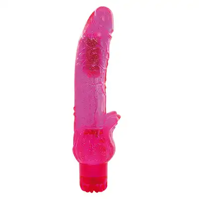 Wibrator-VIBRATOR JAMMY JELLY FLAME GLITTER PINK