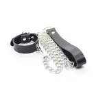 Toyz 4 Lovers - Collar and Leash. Obroża na nadgarstek ze smyczą. Bezpieczny i solidny zestaw z wytrzymałej, nie uczulającej ekoskóry i metalowego łańcucha. 