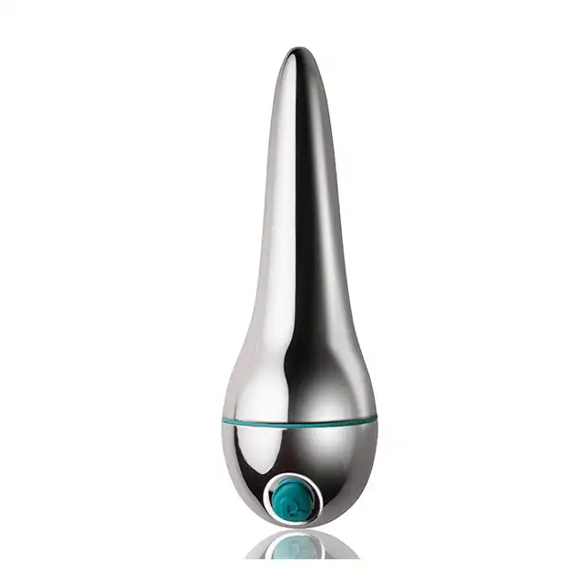 Rocks-Off - Aura Vibrator Teal. Wygodny, dyskretny, nietuzinkowo wyprofilowany mini wibrator. 
