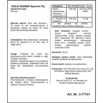Supl.diety-Spain Fly Women- GOLD strong- 30ml