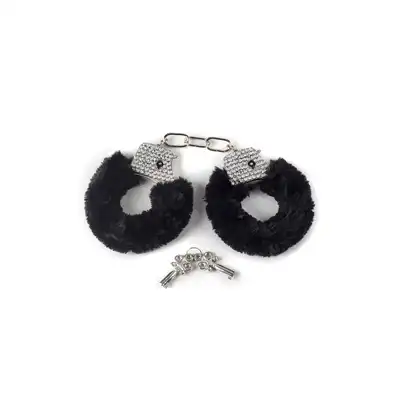 Kajdanki-Wristcuffs with crisatls BONDAGE black
