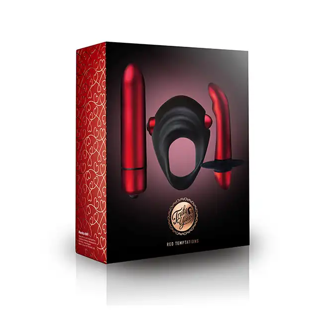 Rocks-Off - Truly Yours Red Temptations Kit. Niezwykły zestaw dla par, dwa wibratory i niesamowity wibrujący plug!