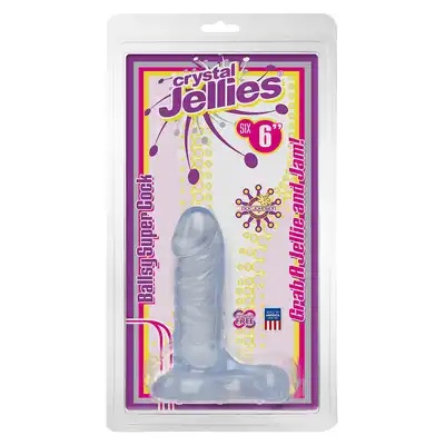 Dildo-6"""" BALLSY SUPER COCK CLEAR