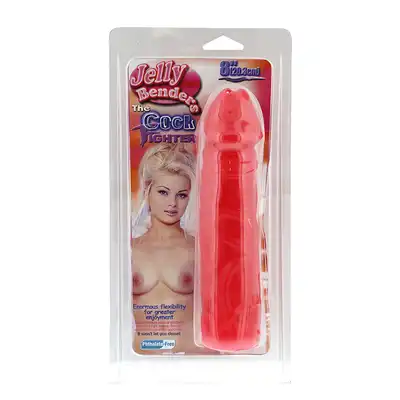 Dildo-JELLY BENDERS THE COCK FIGHTER 8 PINK