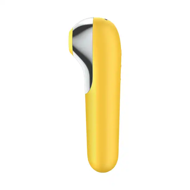 Satisfyer - Dual Love Air Pulse Yellow. Nowoczesny wibrator z funkcją Air Pulse. Sterowanie aplikacją z Satisfyer App!