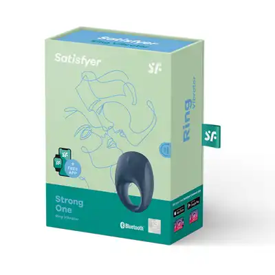Satisfyer - Strong One Ring. Granatowy silny ring erekcyjny. Idealne dopasowanie, cudowna stymulacja.