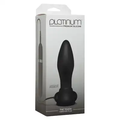 Plug/vibr-PLATINUM TOUCH VIBR BUTT PLUG BLACK