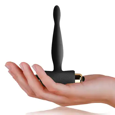 Rocks-Off - Petite Sensations Teazer Black. Wibrujący plug analny. W pełni wodoodporny, jedwabiście gładki. 