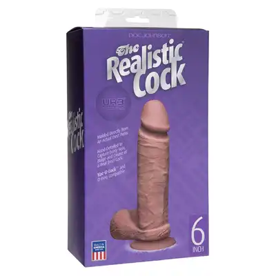 Dildo-THE REALISTIC COCK UR3 6 INCH BROWN