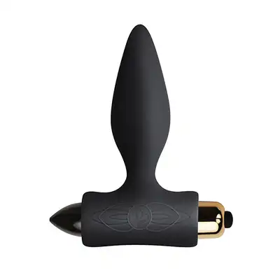 Rocks-Off - Petite Sensations Classic Black. Wibrujący plug analny o owalnej strukturze. Wodoodporny, jedwabiście gładki.