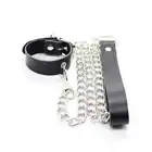 Toyz 4 Lovers - Collar and Leash. Obroża na nadgarstek ze smyczą. Bezpieczny i solidny zestaw z wytrzymałej, nie uczulającej ekoskóry i metalowego łańcucha. 