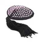 Toyz4Lovers - Heart Nipples Tassels Pink. Czarne nasutniki z frędzlami i różowymi kryształkami.