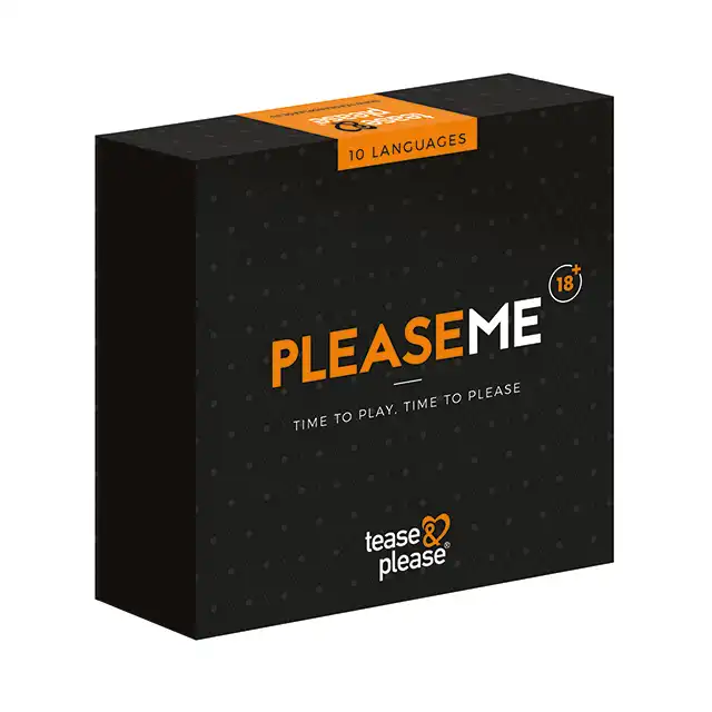 XXXME - PleaseME Time to Play, Time to Tease. Erotyczna gra dla par, pomagająca zrealizować i uwolnić fantazje! Polecenia w 10 językach, kajdanki, piórko i jedwabna taśma. 