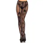 Leg Avenue - 85051 Crotchless Pantyhose. Koronkowe rajstopy z dziurką w kroku. One Size. 