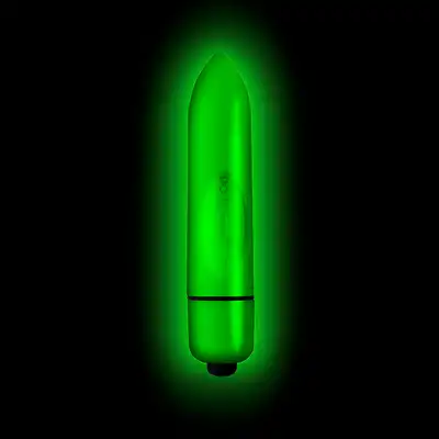 Rocks-Off - Neon Nights Halo Green. Neonowy zielony mini wibrator świecący w ciemności! 