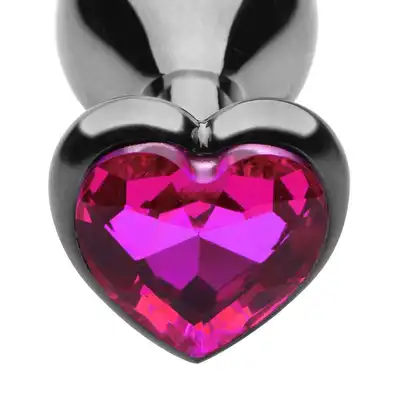 Toyz4Lovers - Butt Plug Heart Large 9 cm. Wtyczka analna w kształcie serca z różowym kryształkiem.